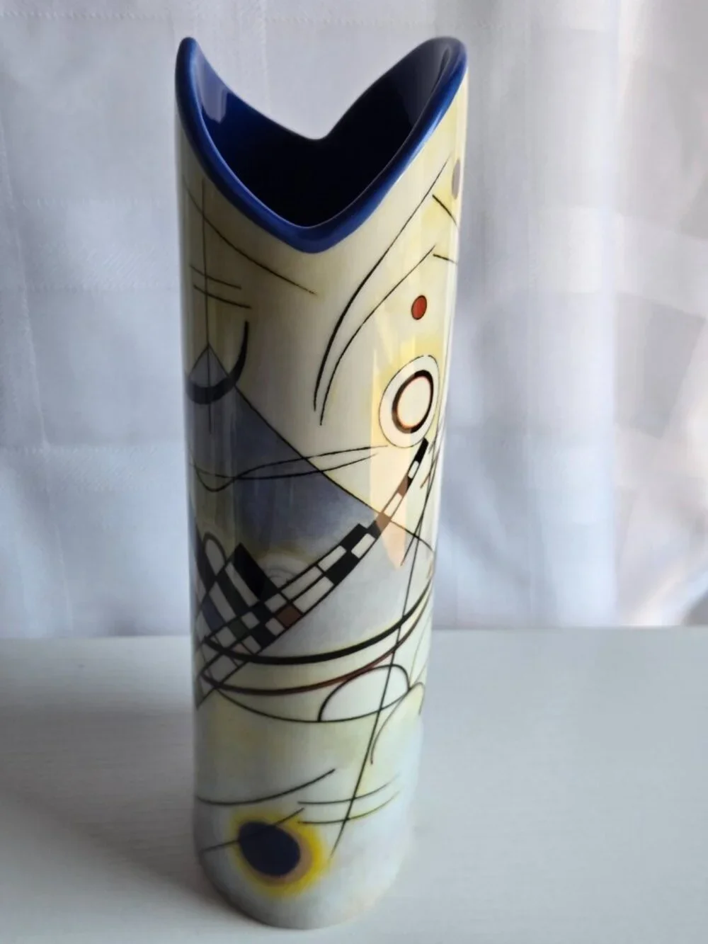 Kandinsky Modern Art Ceramic Flower Vase 9.2in High Beswick Parastone SDA25